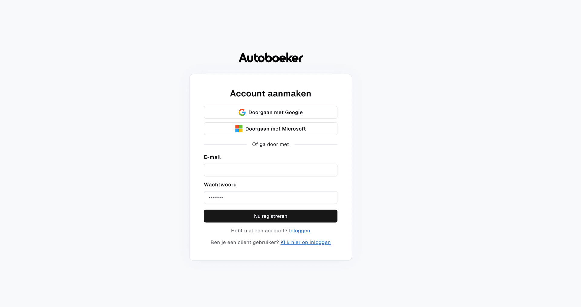 Account aanmaken